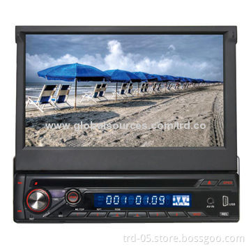 1 DIN 7-inch Motorized Tilt Panel Digital Display for Any Car, 4 x 45W High-power Output